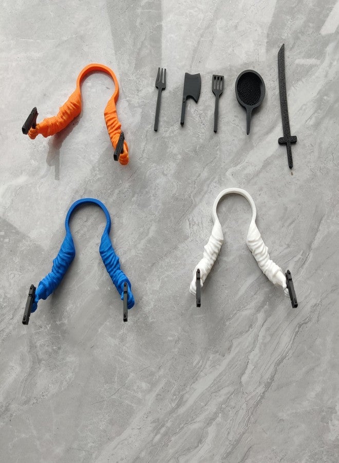 HEBYJO 3pcs 3D Printed Chicken Arm to Put on Chickens, Unique Funny Chicken Hands Neck Toy Props Soldier Action Figure Accessories for Creative Gifts, Cosplay - Image 3
